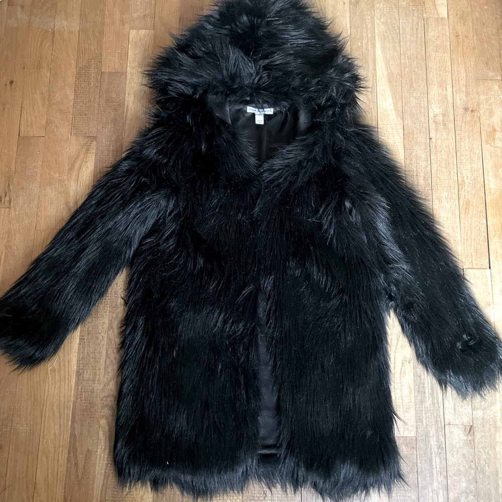 Sanne Alexandra black faux fur winter hooded jacket